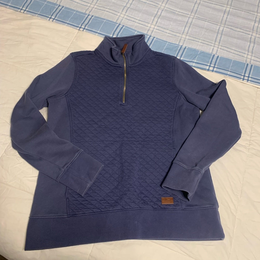 Women's Blue Quilted Sweater